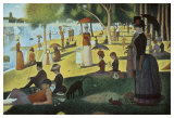 Un dimanche après-midi à l'île de la Grande-Jatte, vers 1886 Affiches par Georges Seurat
