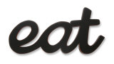 Eat Placa de madeira