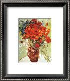 Vase with Daisies and Poppies Prints by Vincent van Gogh