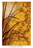 Golden Flourish I Print by Edward Aparicio