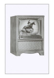 Console Television Set with Horse Jumping Poster