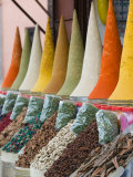 Place Des Ferblatiers, Mountains of Moroccan Spices Souk, Marrakech, Morocco Photographic Print by Walter Bibikow