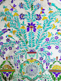 Decorated Tile Painting at City Palace, Udaipur, Rajasthan, India Photographie par Keren Su