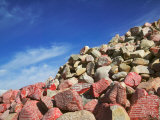 Prayer Words Carved on Rocks, Nima Pile, Baqing, East Tibet, China Photographic Print by Keren Su