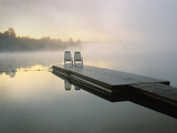 Chairs on Dock, Algonquin Provincial Park, Ontario, Canada Photographic Print by Nancy Rotenberg
