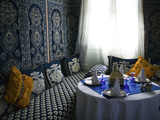 Restaurant at Hotel Kasbah Asmaa, Tafilalt, Rissani, Morocco Photographic Print by Walter Bibikow