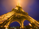 Base of Eiffel Tower at Night, Paris, France Photographic Print by Jim Zuckerman