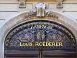 Portico in Wrought Iron on Entrance to Champagne Louis Roederer, Reims, Champagne Lámina fotográfica por Per Karlsson