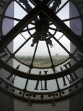 View Across Seine River Through Transparent Face of Clock in the Musee d'Orsay, Paris, France Photographie par Jim Zuckerman