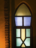 Window Detail of Faux Kasbah Hotel, Kasbah Xaluca Maadid, Maadid, Ziz Valley, Morocco Photographic Print by Walter Bibikow