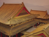 Wenwu Temple Rooftops with Sun Moon Lake in Background, Taiwan Photographic Print by Steve Satushek