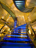 Interior Stairs and Ceiling of Modern Public Spa, Escaldes-Engordany Parish, Andorra Photographic Print by Jim Zuckerman