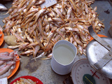 Grenadier Anchovies for Sale in Market, Malaysia Photographic Print by Jay Sturdevant