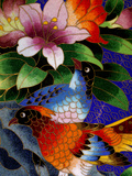 Bird Cloisonne Plate, Hand Made with Tiny Copper Wires and Powered Enamel, China Photographic Print by Cindy Miller Hopkins