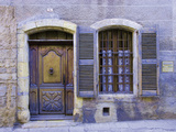 Stone Doorway with Wooden Door and Metal Knocker, Arles, France Photographic Print by Jim Zuckerman