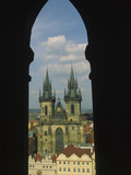 View of Tyn Church in Old Town Square, Prague, Czech Republic Photographic Print by Steve Satushek