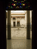 Interior Courtyard, Musee De Marrakech, Marrakech, Morocco Photographic Print by Walter Bibikow