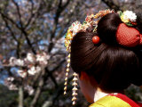 Close-up of Geisha on Philosophers Path, Kyoto, Japan Photographic Print by Nancy & Steve Ross