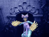 Balinese Dancer in Front of Temple in Ubud, Bali, Indonesia Photographie par Jim Zuckerman