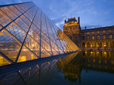 The Louvre at Twilight, Paris, France Photographic Print by Jim Zuckerman