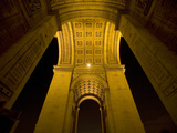 Underside of the Arc de Triomphe at Night, Paris, France Photographic Print by Jim Zuckerman