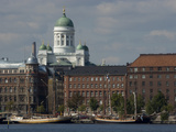 Views of Helsinki from Harbor with Lutheran Cathedral in Background, Helsinki, Finland Photographic Print by Nancy & Steve Ross