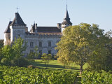 Chateau with Turrets and Vineyard, Chateau Carignan, Premieres Cotes De Bordeaux, France Photographic Print by Per Karlsson