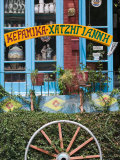 Ceramic Shop, Agiasos, Lesvos, Mytilini, Aegean Islands, Greece Lámina fotográfica por Walter Bibikow