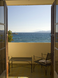 View from Hotel Room of Mediterranean, Ile Rousse, Corsica, France Photographic Print by Trish Drury
