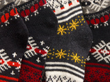 Detail of Colorful Wool Socks at Market in Raekoja Plats (Town Hall Square), Tallinn, Estonia Photographic Print by Nancy & Steve Ross