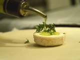 French Goat Cheese in Pastry, Clos Des Iles, Le Brusc, Cote d'Azur, Var, France Photographie par Per Karlsson