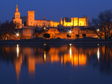 Pope's Palace in Avignon and the Rhone River at Sunset, Vaucluse, Rhone, Provence, France Photographic Print by Per Karlsson