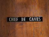 Sign on Wooden Door, Champagne Ruinart, Reims, Marne, Ardennes, France Lámina fotográfica por Per Karlsson