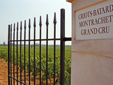 Iron Gate and Post to the Grand Cru Vineyard, Santenay, Bourgone, France Photographic Print by Per Karlsson