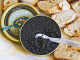 Tin of Black Caviar and Mother-Of-Pearl, Caviar Et Prestige, Saint Sulpice Et Cameyrac Photographic Print by Per Karlsson