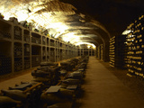 Bottles in the Treasure Chamber, Maison Louis Jadot, Beaune, Cote d'Or, Burgundy, France Photographic Print by Per Karlsson