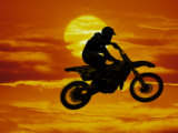 Digital Composite of Motocross Racer Doing Jump Photographic Print by Steve Satushek