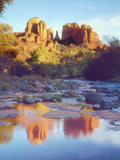 Cathedral Rock Reflecting on Oak Creek, Sedona, Arizona, USA Photographic Print by Christopher Talbot Frank