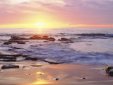 Sunset Cliffs Beach on the Pacific Ocean at Sunset, San Diego, California, USA Fotografisk tryk af Christopher Talbot Frank