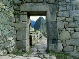 View Through Stone Doorway of the Inca Ruins of Machu Picchu in the Andes Mountains, Peru Photographic Print by Jim Zuckerman