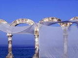 Arches and Sheets of Transparent Gauze Along the Malecon Boardwalk, Puerto Vallarta, Mexico Photographic Print by Nancy & Steve Ross