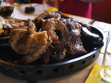 Barbecue in La Estacada on the Waterside, Montevideo, Uruguay Fotografie-Druck von Per Karlsson