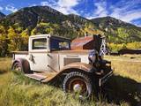 Old International Pickup Near Lake City, Colorado, USA Photographic Print by Dennis Flaherty