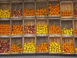 Fruit and Vegetable Shop in Wooden Crates, Montevideo, Uruguay Photographic Print by Per Karlsson