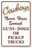 Cowboys Tin Sign