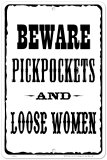 Beware Cartel de chapa Beware Cartel de chapa