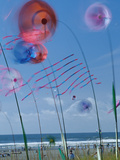 Kites Spinning, Washington State Kite Festival, Long Beach, Washington, USA Photographic Print by John & Lisa Merrill