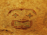 Detail of Pictograph or Rock Painting, the Starry-Eyed Man, Hueco Tanks State Historic Park Photographic Print by Dennis Flaherty