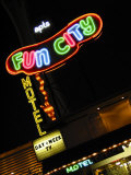 Fun City Motel Sign, Las Vegas, Nevada, USA Photographic Print by Nancy & Steve Ross