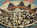 Posole - Pueblo Indian Dried Corn - in a Native American Basket Photographic Print